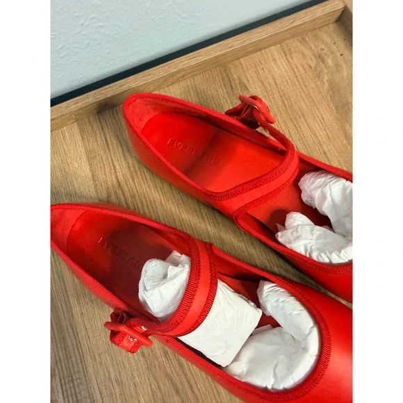 Everlane The Day Buckle Mary Jane Classic Red Nappa Leather 8.5 - Picture 4 of 11